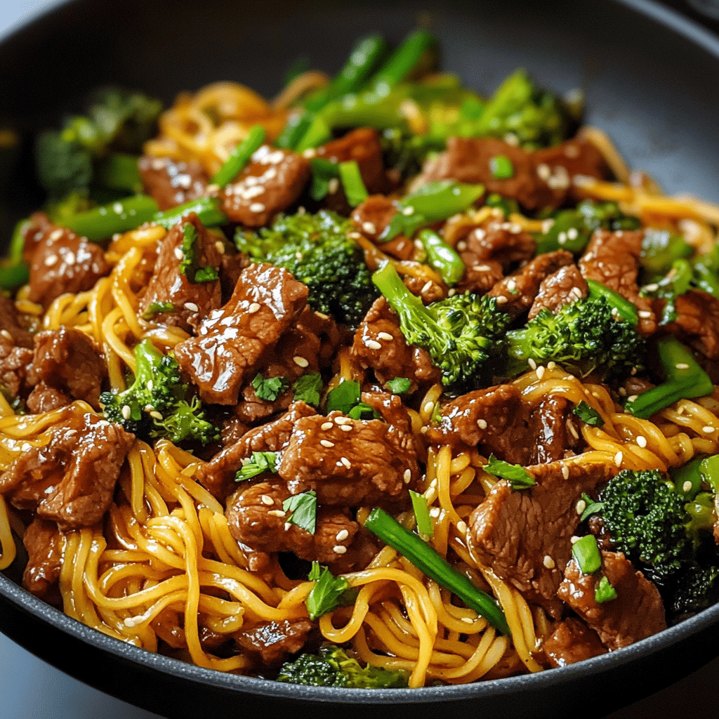 Sticky Beef & Noodles