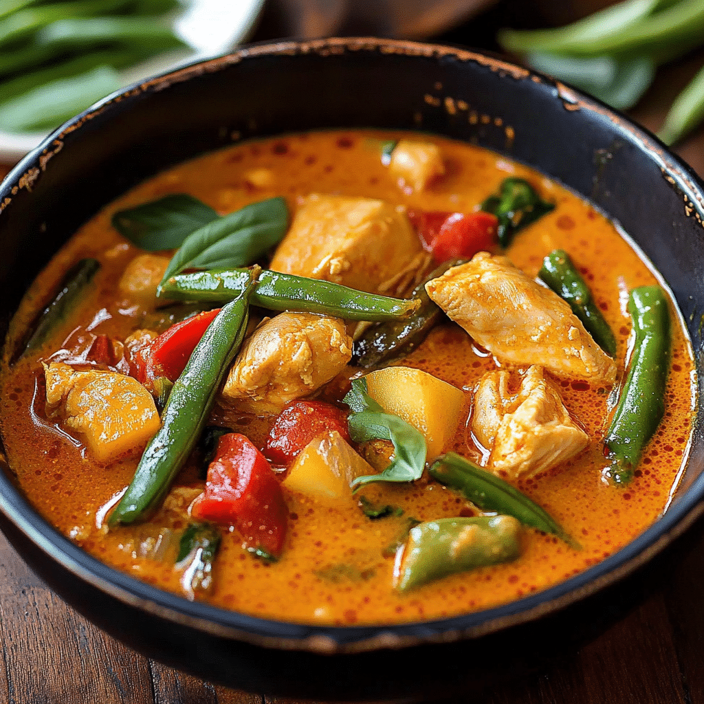 Thai Red Curry with Chicken and Vegetables