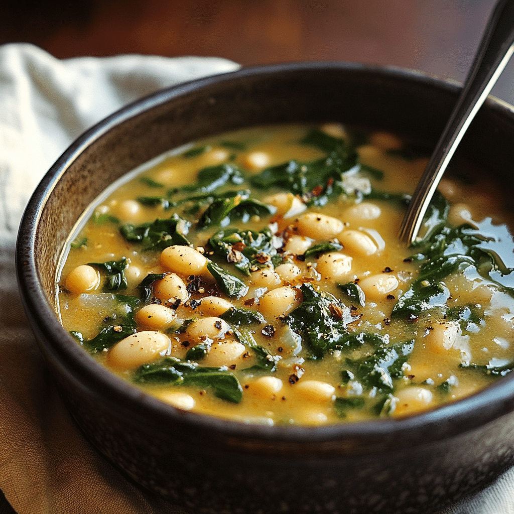 White Bean Soup with Spinach