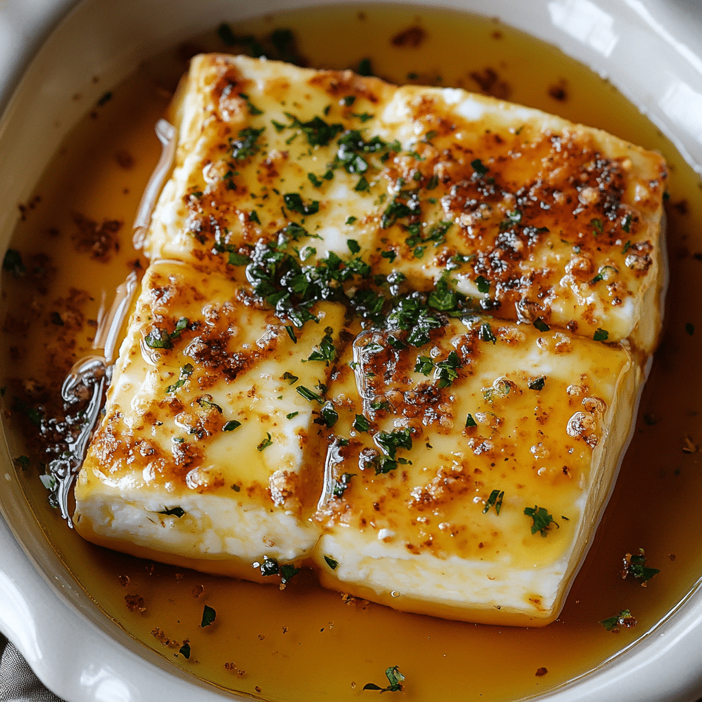 Baked feta with honey