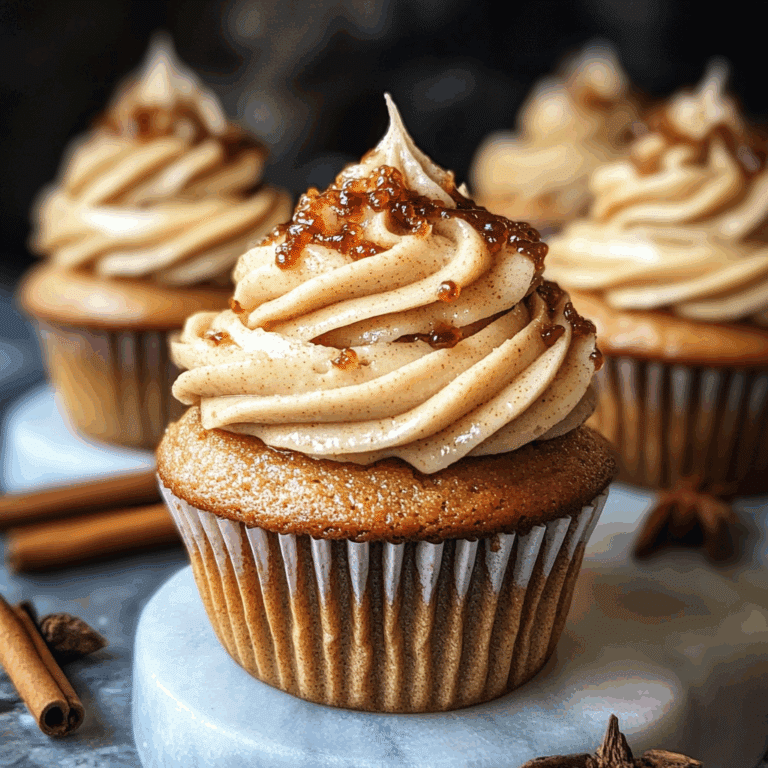 Chai Latte Cupcakes with Caramel Brulée Frosting