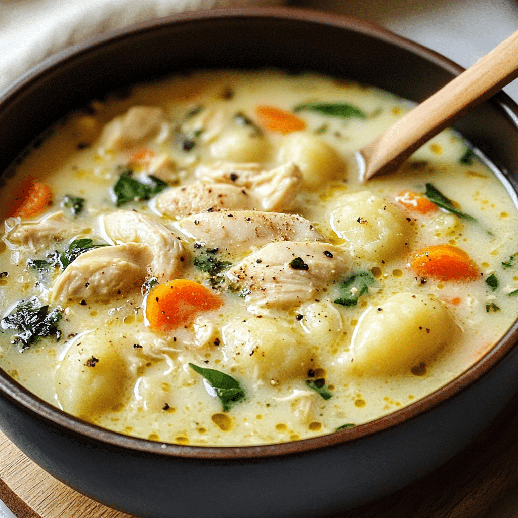 CHICKEN AND GNOCCHI SOUP