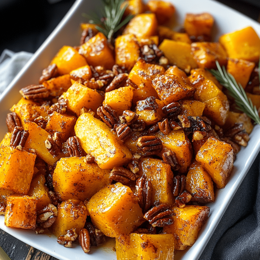 Cinnamon Pecan Roasted Butternut Squash
