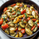 Easy Pesto Chicken and Vegetables