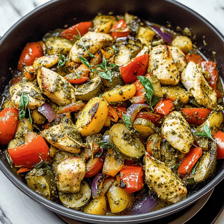 Easy Pesto Chicken and Vegetables