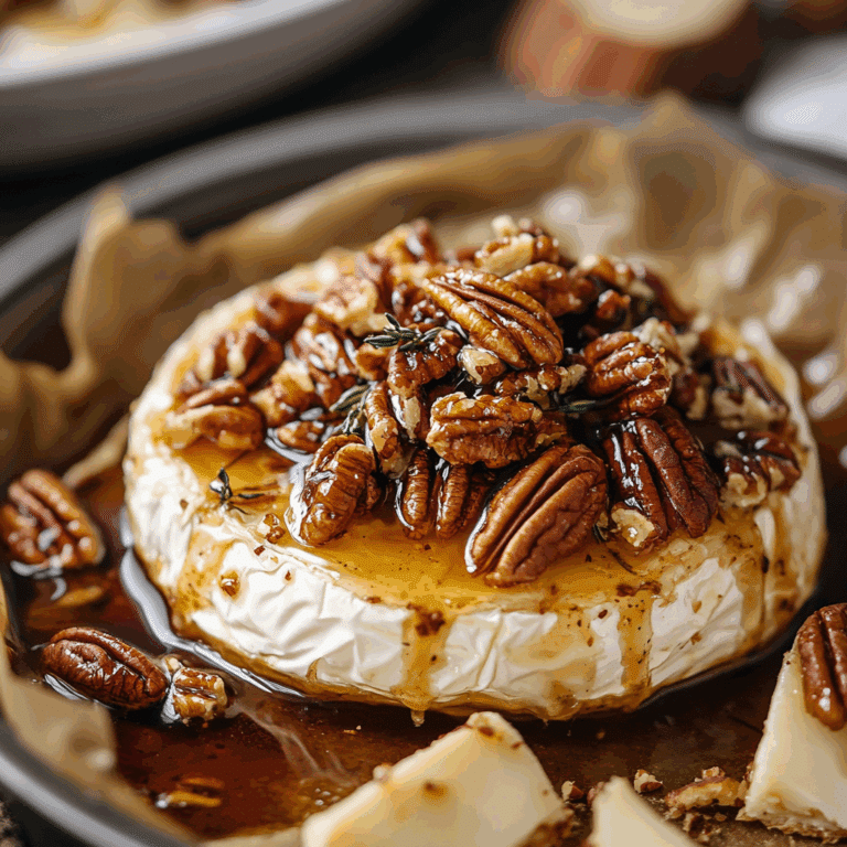 Maple Pecan Baked brie