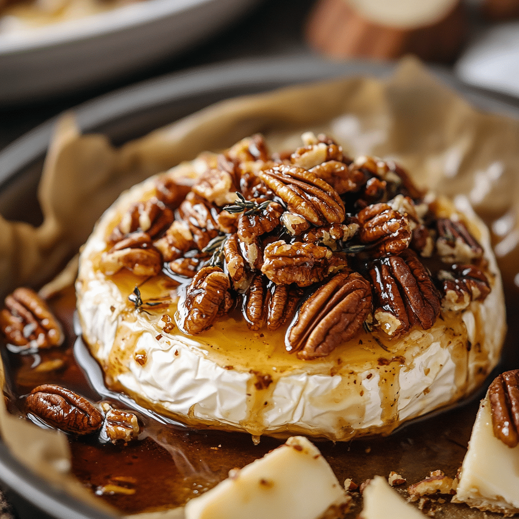 Maple Pecan Baked brie