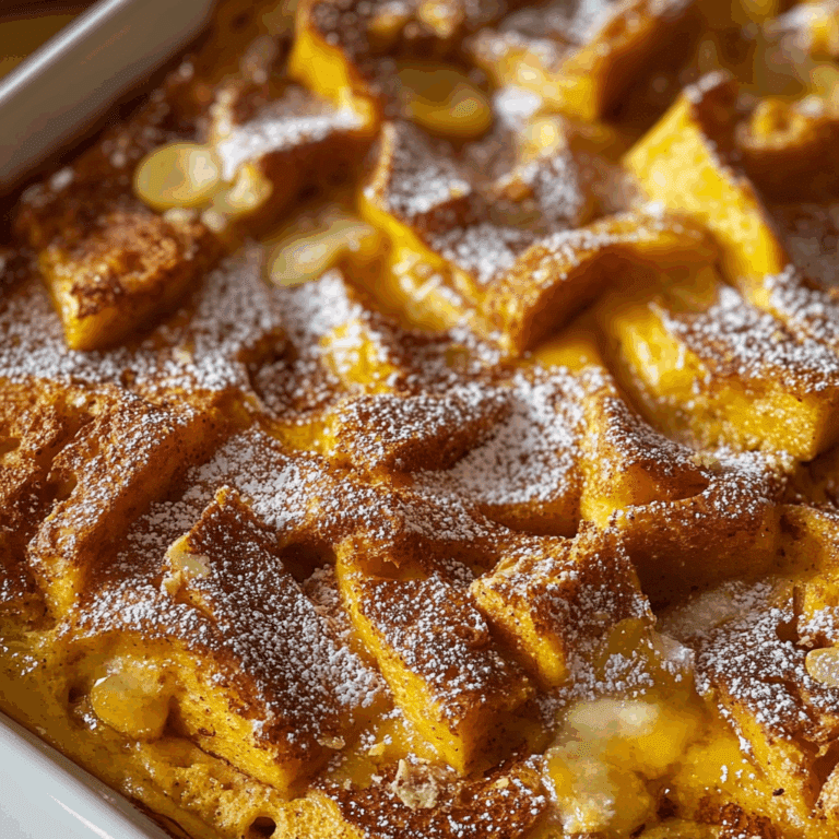 Overnight Pumpkin French Toast Casserole