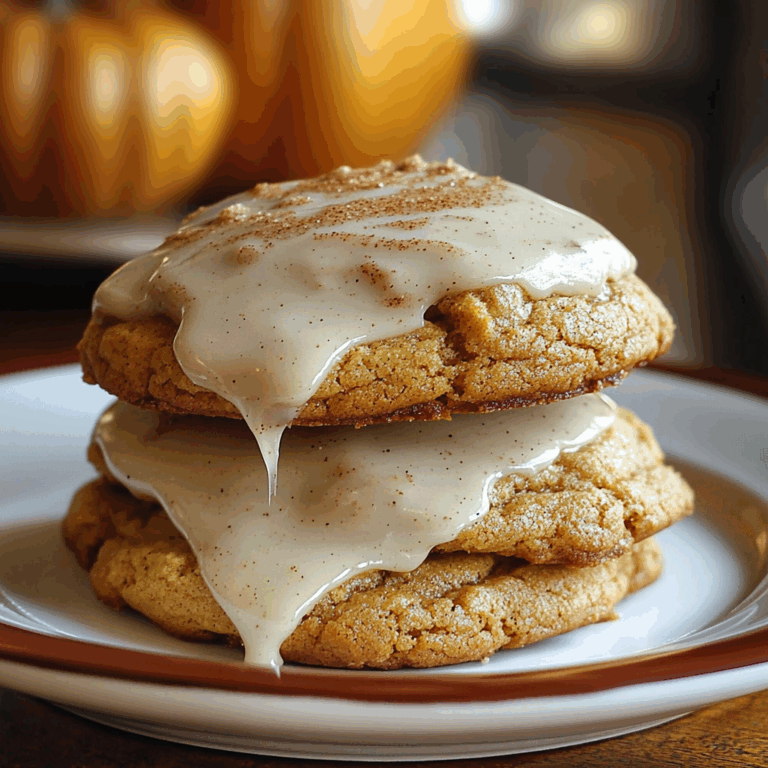 Pumpkin Spice Cookies with Brown Butter Cinnamon Icing