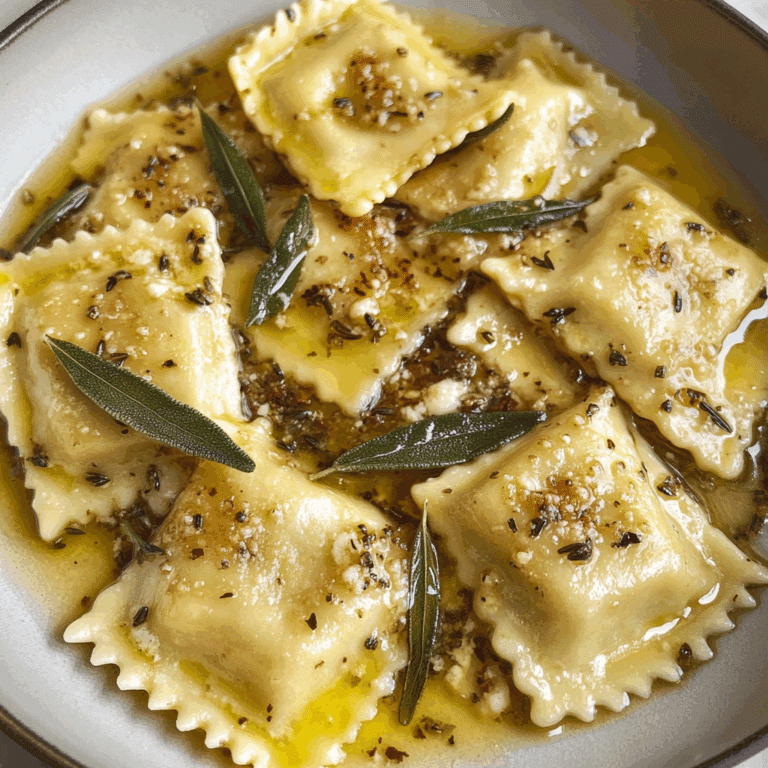 Ravioli with Sage Butter Sauce