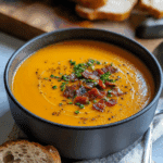 Roasted Butternut Squash and Bacon Soup