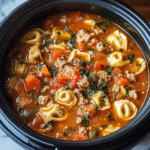 Slow Cooker Tortellini Soup