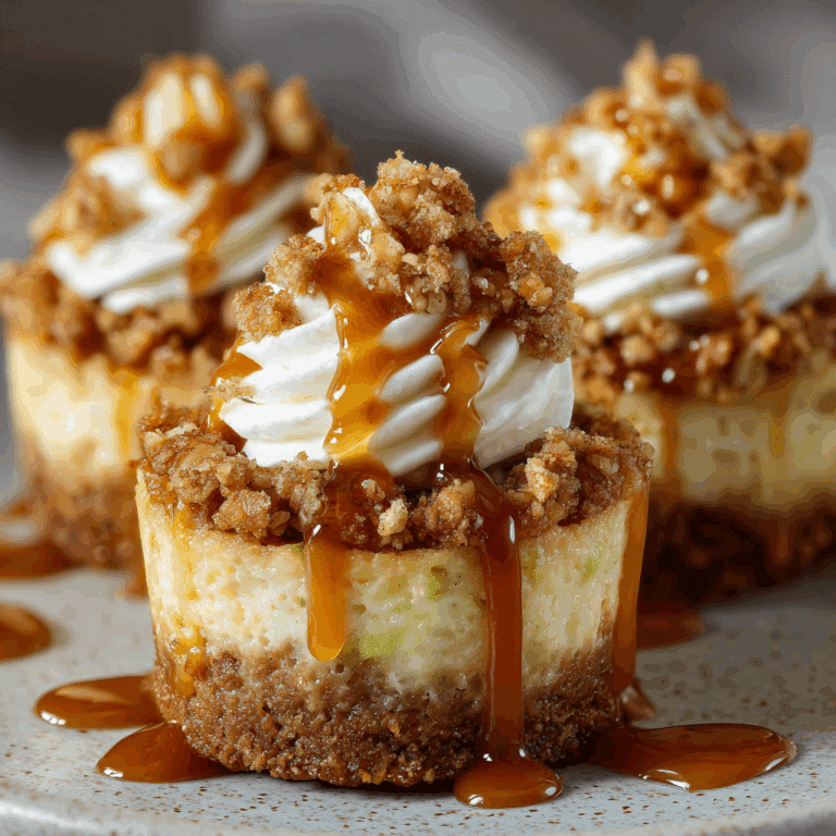 Apple Crisp Mini Cheesecakes
