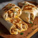 Cheesy Garlic Chicken Wraps
