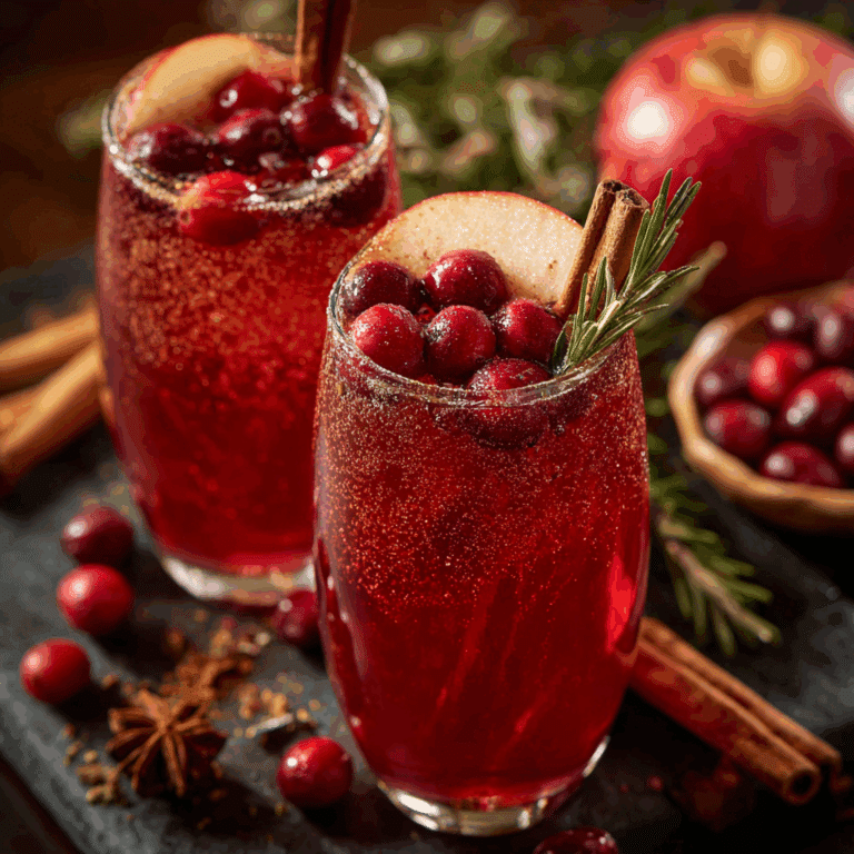 Cinnamon Apple Cranberry Mimosa