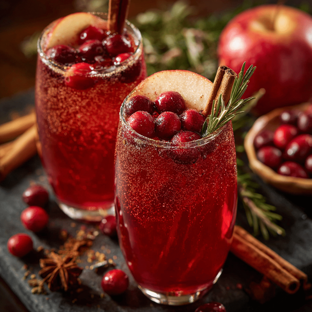 Cinnamon Apple Cranberry Mimosa