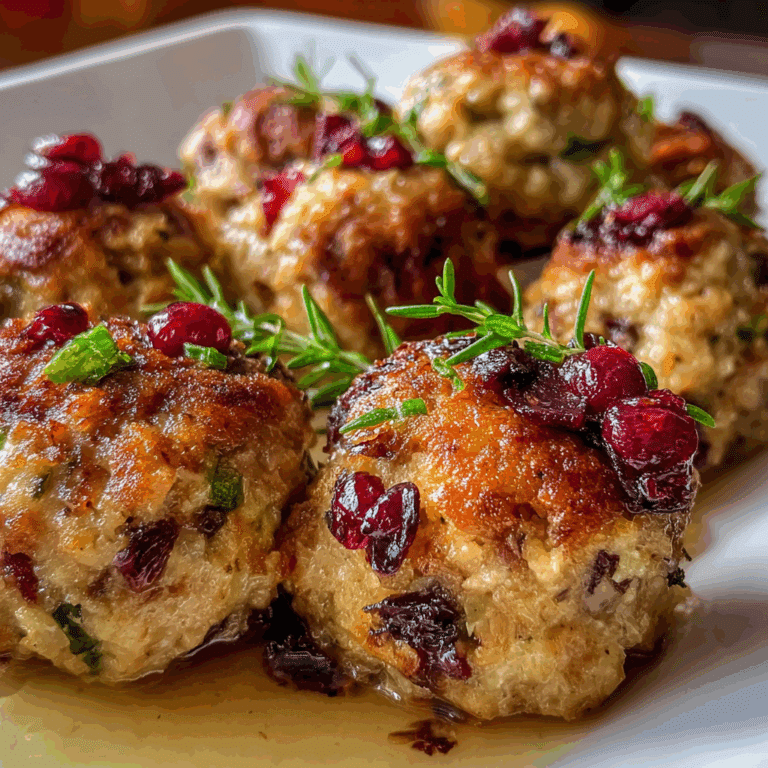 Cranberry Turkey Stuffing Balls