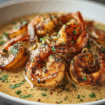 Creamy Blackened Shrimp Stroganoff