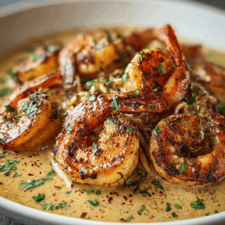 Creamy Blackened Shrimp Stroganoff