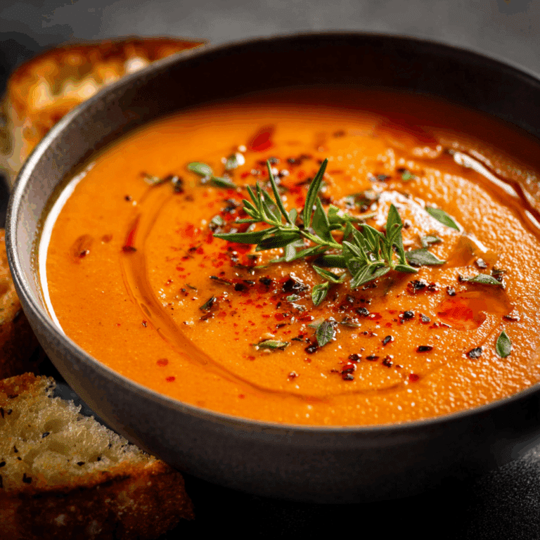 Creamy Roasted Garlic Tomato Soup