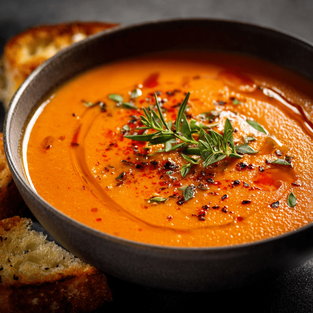 Creamy Roasted Garlic Tomato Soup