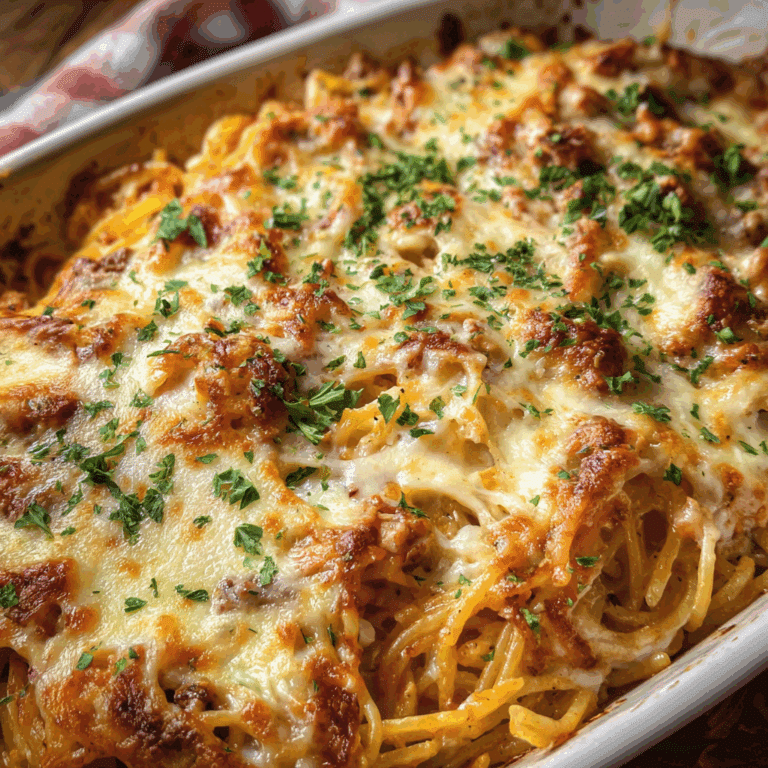 Creamy Southern Spaghetti Bake