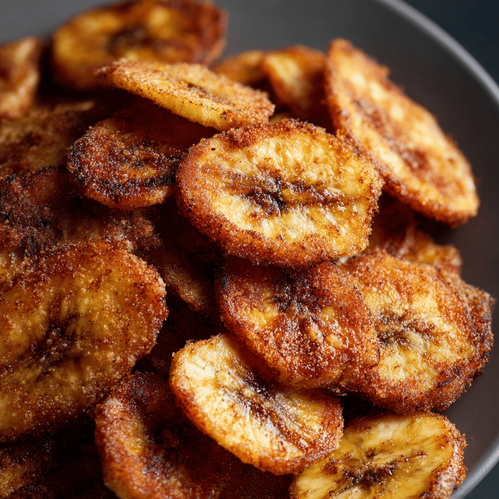 Crispy Cinnamon Sugar Air Fryer Banana Chips