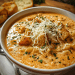 Crock Pot Creamy Chicken Parmesan Soup