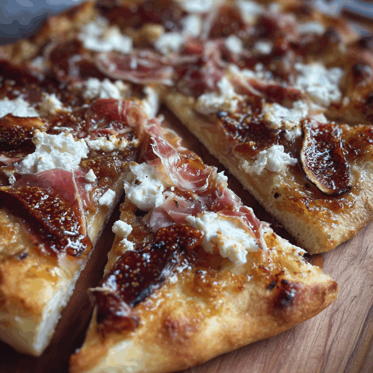 Fig Jam Pizza with Goat Cheese & Prosciutto