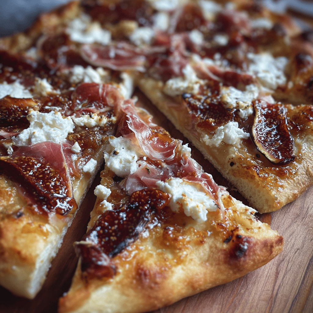Fig Jam Pizza with Goat Cheese & Prosciutto