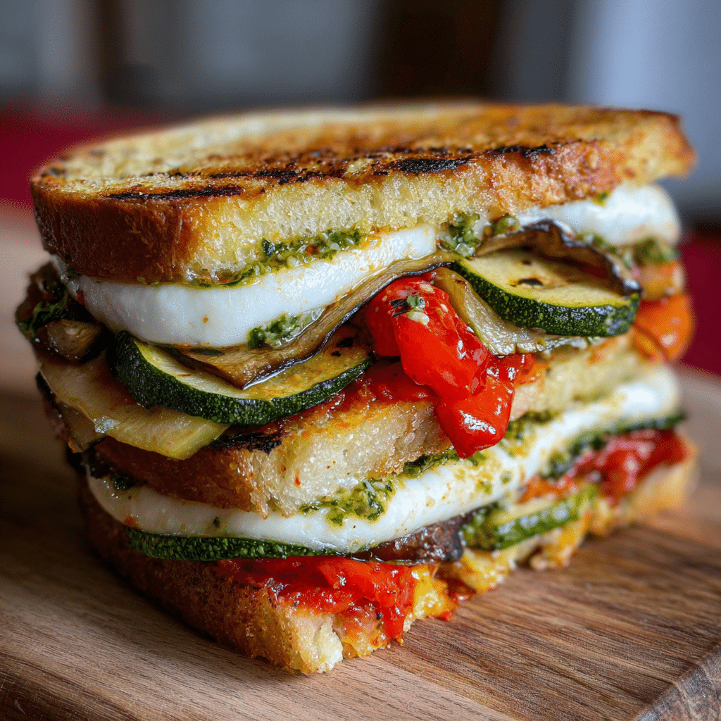 Grilled Veggie Mozzarella Sandwich