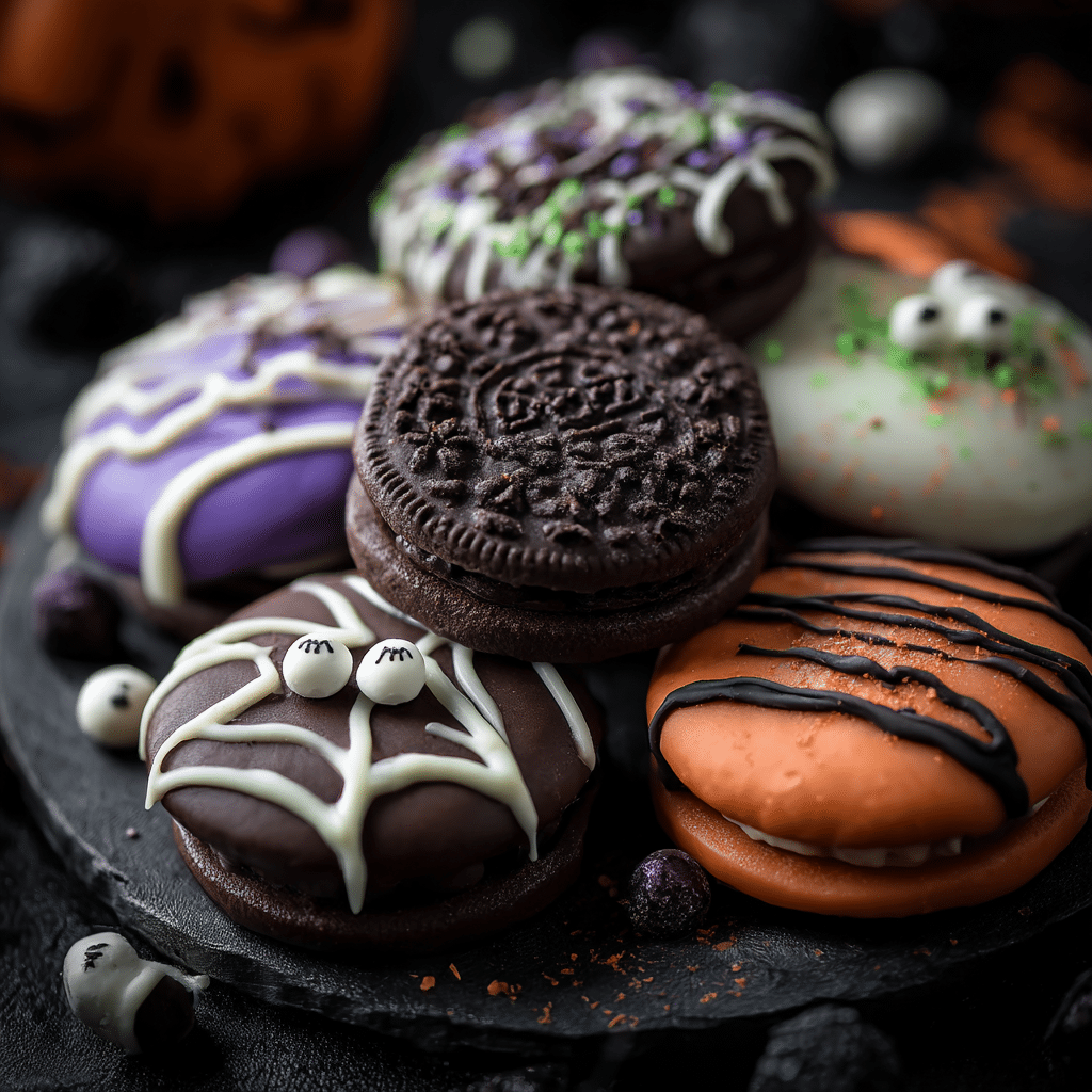 Halloween Chocolate-Dipped Oreo Cookies