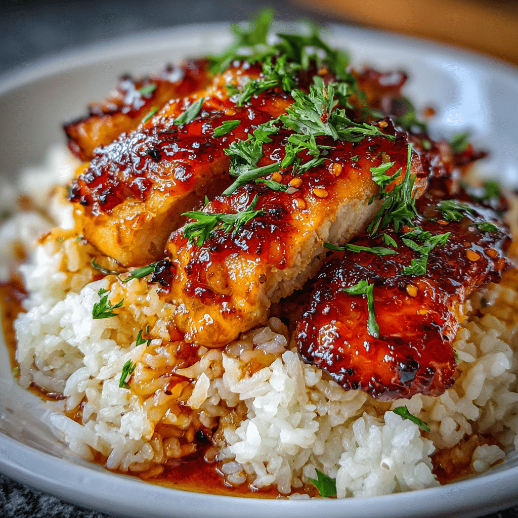 Honey BBQ Chicken Rice