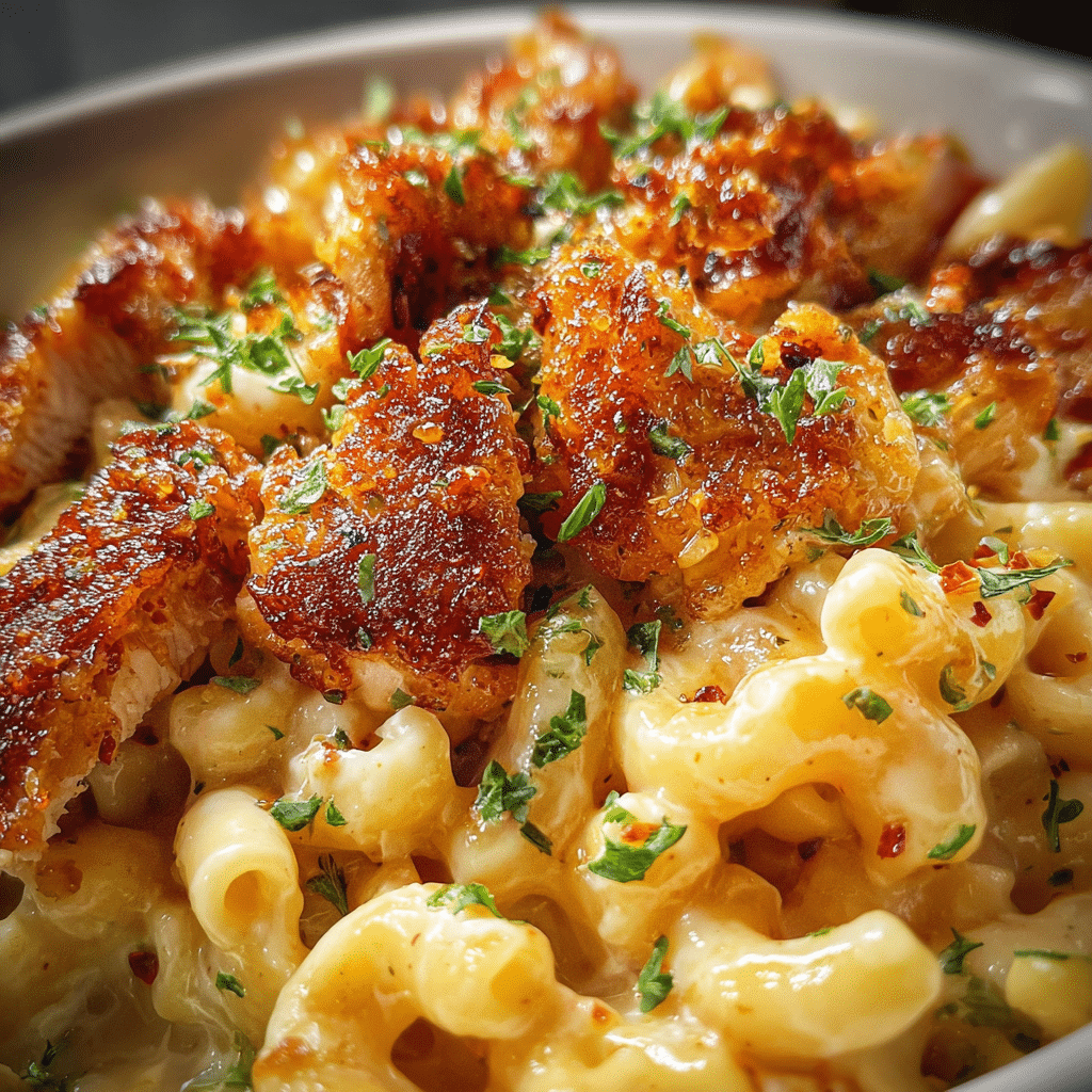 Honey Pepper Chicken Mac and Cheese