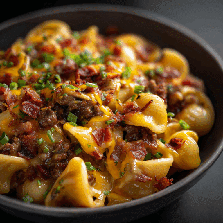 Loaded Beef Bacon Cheeseburger Pasta