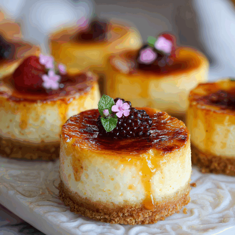 Mini Creme Brulee Cheesecakes