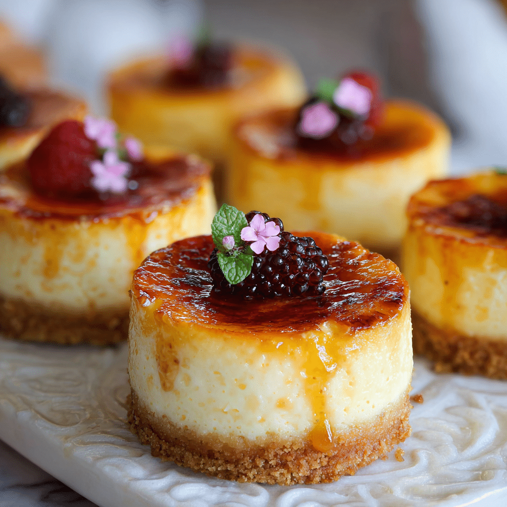 Mini Creme Brulee Cheesecakes