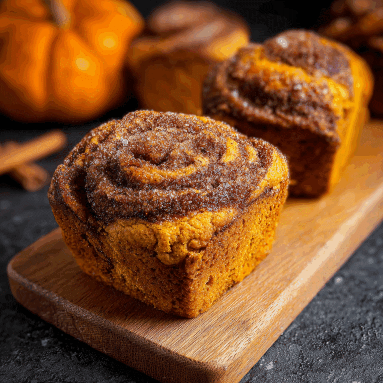 Mini Pumpkin Bread with Cinnamon Swirl