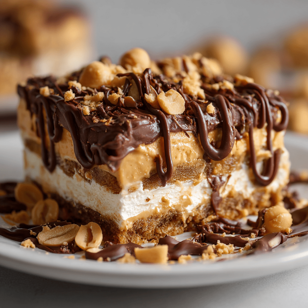 No-Bake Peanut Butter Lasagna