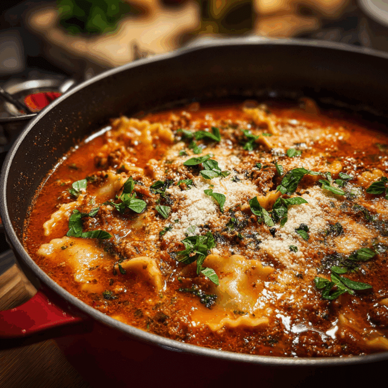 One-Pot Lasagna Soup