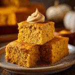 Pumpkin Cornbread with Cinnamon Honey Butter