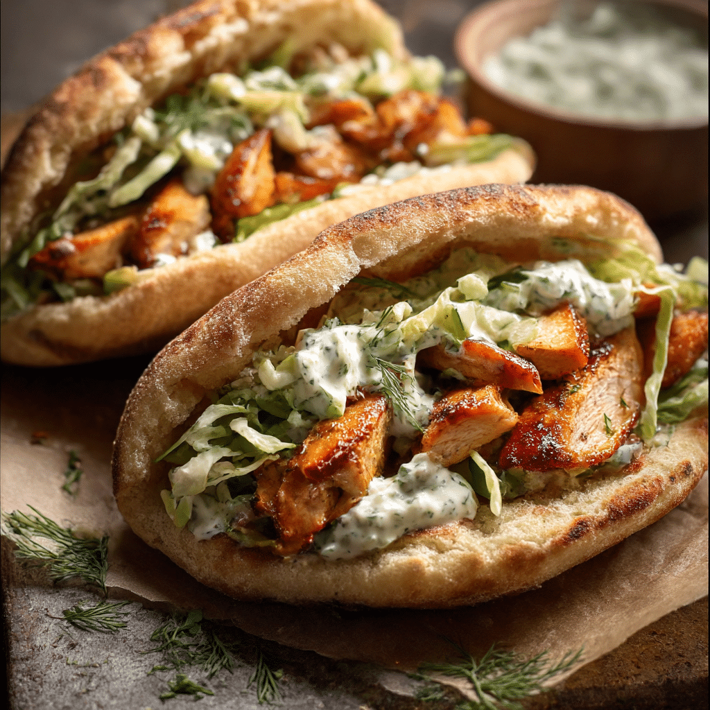 Sheet Pan Chicken Pitas with Herby Ranch