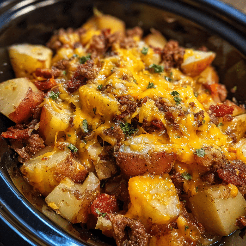 Slow Cooker Cowboy Potato Casserole