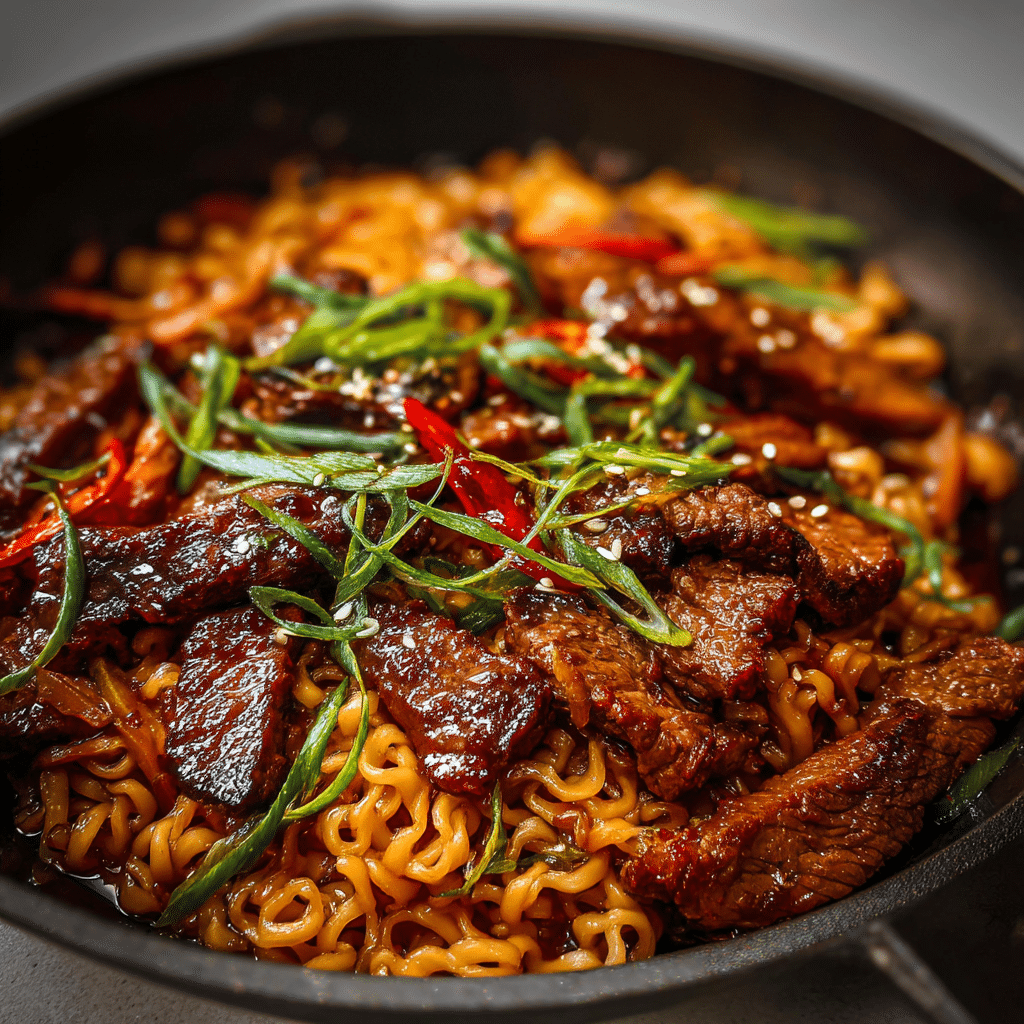 Spicy Korean Beef Noodles