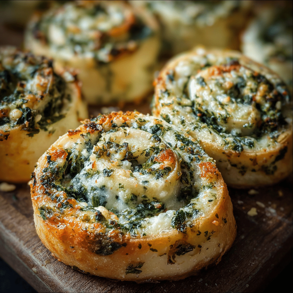 Spinach Dip Pinwheels