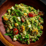 Spring Couscous Salad with Basil Vinaigrette