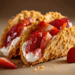 Strawberry Crunch Cheesecake Tacos