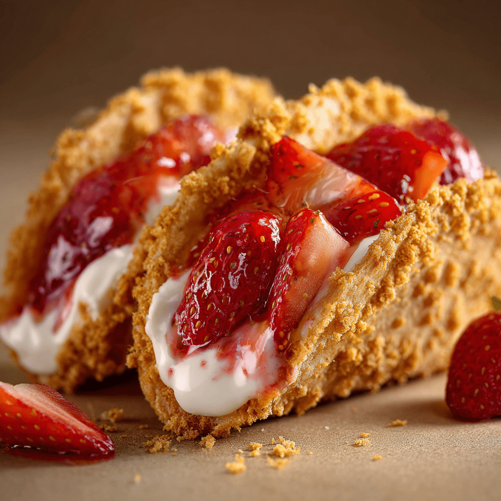Strawberry Crunch Cheesecake Tacos